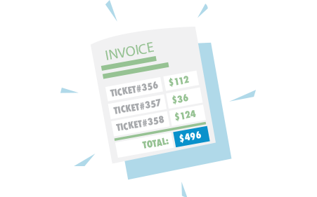 cartoon of an invoice