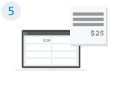 illustration for clerk to manually check each receipt