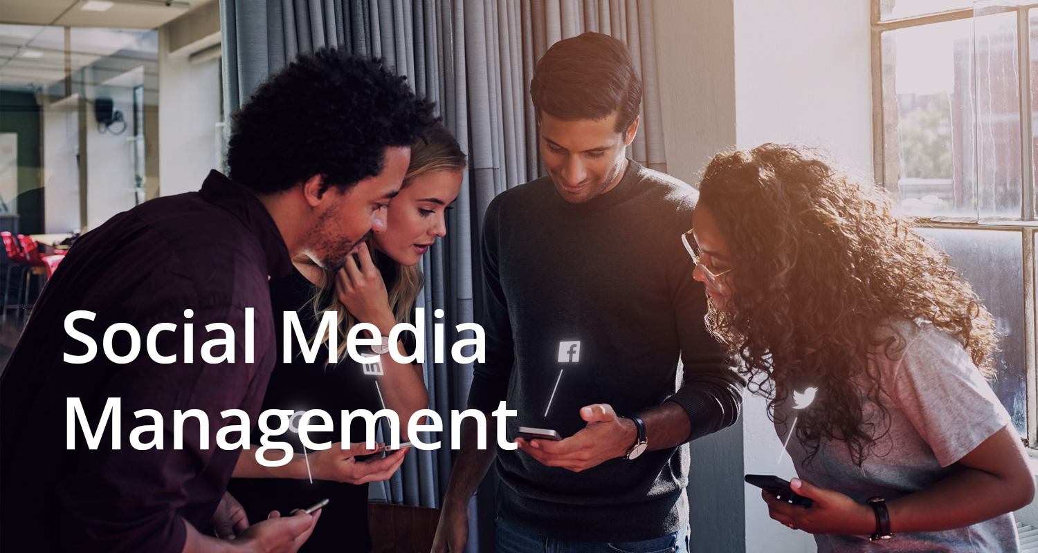 Employees managing social media using the Rallio app