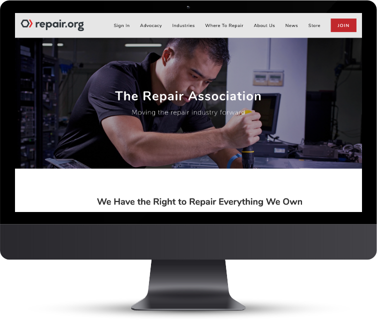 HeaderScreenImage@2x Screen grab of the repair.org website