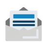 Email letter in envelope